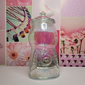 Glass Iridescent Gumball Vessel Jar